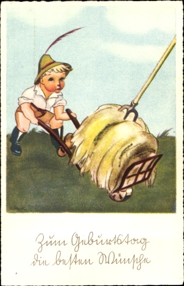 Artysta KP Peyk, H., Wszystkiego najlepszego, rolnik, siano, widły, rolnictwo