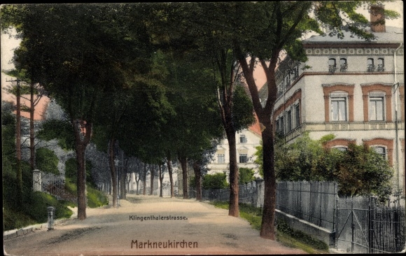 Postcard Markneukirchen im Vogtland, Klingenthaler Strasse