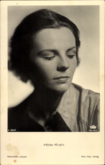 Postcard actress Hilde Krahl, portrait