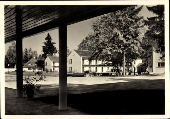 Postcard Grünwald near Munich, sports school, accommodation
