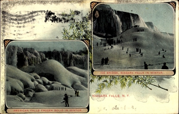 PC Niagara Falls New York USA, Ice Bridge in winter