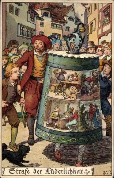 Künstler Litho Jodolfi, Strafe der Lüderlichkeit
