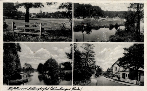 Postcard Bad Fallingbostel in the Heidekreis, partial views