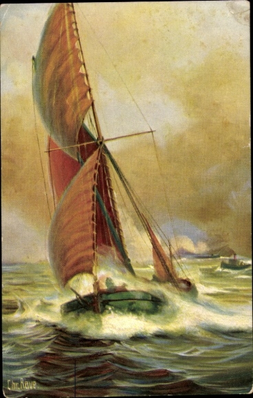 Artysta KP Rave, Chr., Marine Gallery nr 290, Thames Barge, 1890