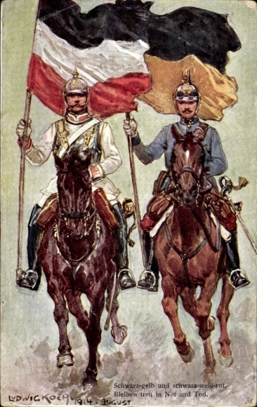 Artysta KP Koch, Ludwig, czarno-żółty i czarno-biało-czerwony, wierni w potrzebie i śmierci