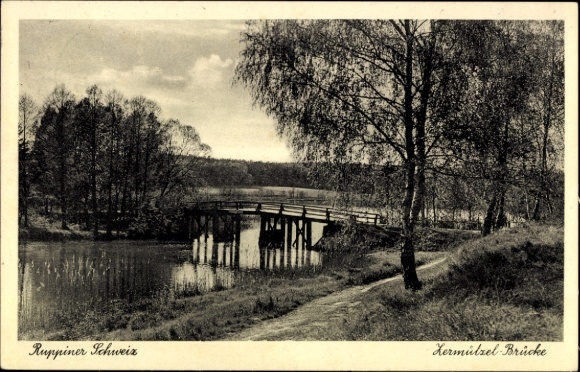 Ak Altruppin Neuruppin in Brandenburg, Zermützelbrücke