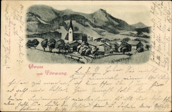 Postcard Törwang Samerberg in Upper Bavaria, town view