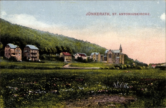Postcard Jünkerath in the Eifel, St. Antonius Church