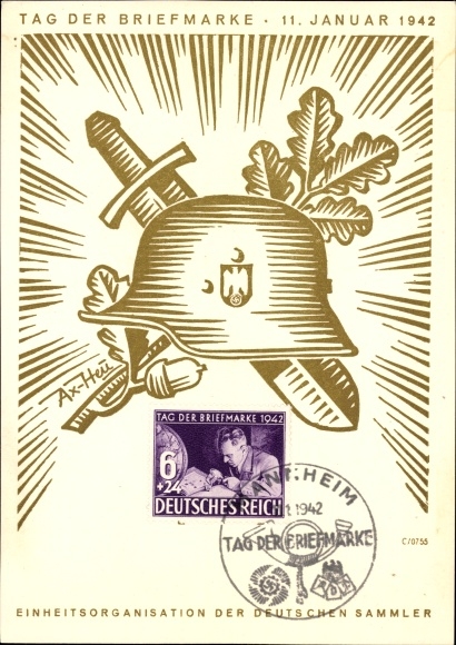 Künstler Ak Axster Heudtlaß, Tag der Briefmarke 1942, KdF