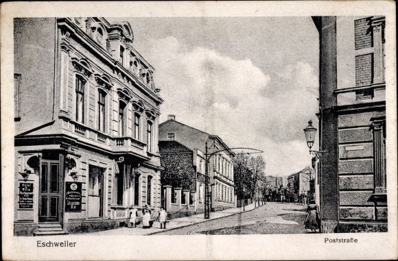 Ak Eschweiler in Nordrhein Westfalen, Partie in der Poststraße
