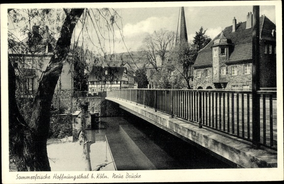 Postcard Hoffnungsthal Rösrath, New Bridge, local section