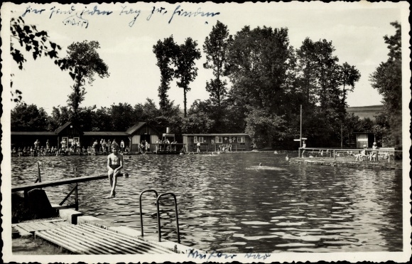 Foto Ak Weifa Steinigtwolmsdorf in der Lausitz, Freibad