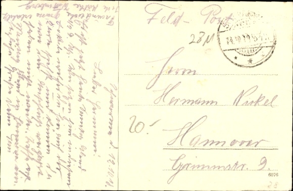 Postcard swarms in Lower Saxony, Stürings Gasthof, main street, church