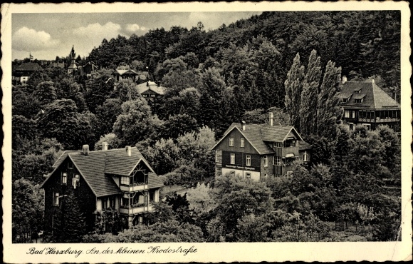 Postcard Bad Harzburg am Harz, lot at the small Krodostrasse