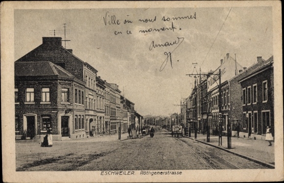 PC Eschweiler North Rhine-Westphalia, view of Röthgenerstrasse, houses