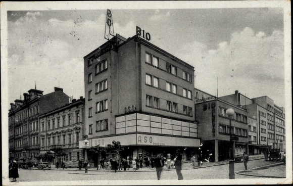 Ak Plzeň Pilsen Stadt, Warenhaus Aso