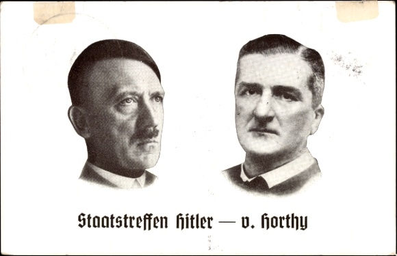 KP Führer i kanclerz Rzeszy Adolf Hitler, regent Rzeszy von Horthy, spotkanie państwowe 1938