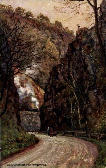 Postcard Buchenbach in the Black Forest, Hirschsprung in the Höllental