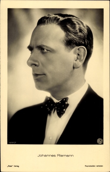 Ak Schauspieler Johannes Riemann, Portrait