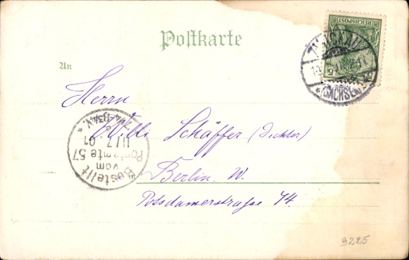Postcard Zwickau in Saxony, 19th Central German Federal Shooting 1901, parade, historical groups