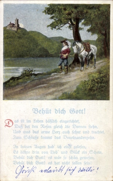 Postcard God bless you, trumpeter of Säckingen