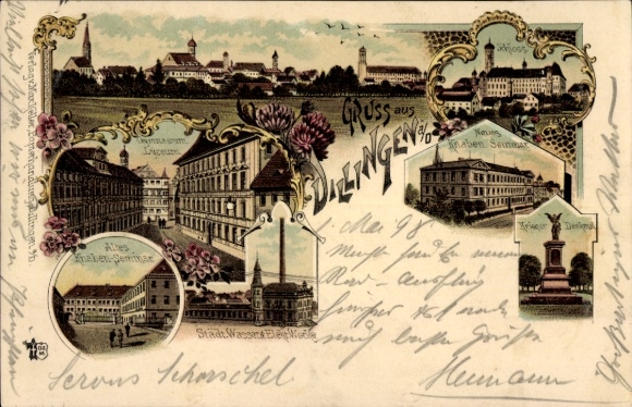 Chromo-Litho Dillingen an der Donau, Gymnasium, Lyceum, Boys' Seminary, Municipal Power Plants