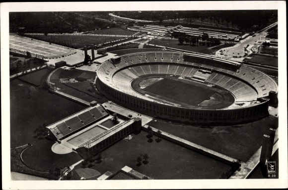 PC Berlin Charlottenburg Westend, Reichssportfeld, Olympic Stadium, aerial photo