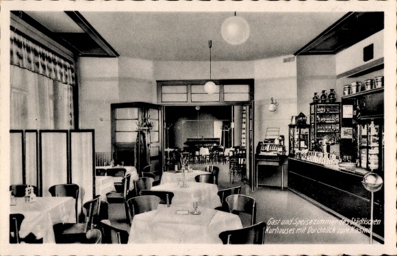 Postcard Bad Düben an der Mulde Sachsen, Kurhaus Restaurant, Dining Room