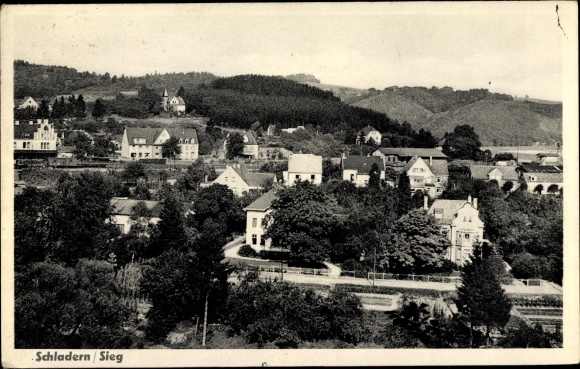 Postcard Schladern Sieg Windeck, Panorama