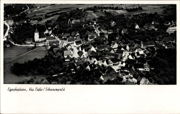 Ak Egenhausen im Nordschwarzwald, Fliegeraufnahme