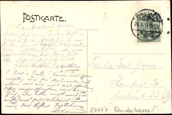 Postcard Ganderkesee in Lower Saxony, summer economy Gut Nutzhorn, G. Logemann
