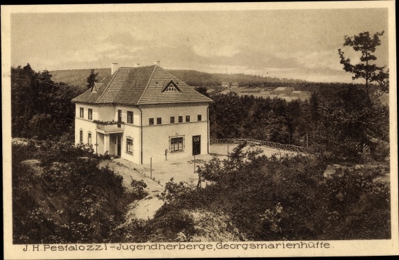 Ak Georgsmarienhütte in Niedersachsen, J.H. Pestalozzi Jugendherberge