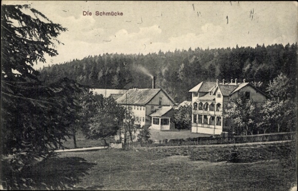 Ak Gehlberg in de wijk Ilm in Thüringen, onderdeel van de Schmücke, huizen