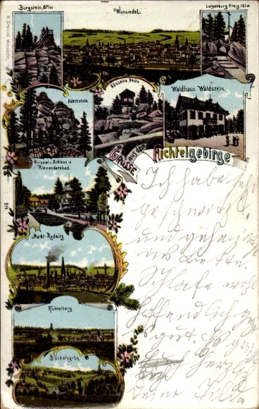 Postcard Wunsiedel in the Fichtelgebirge Upper Franconia, Fichtelberg, Bischofsgrün, Waldhaus Waldstein