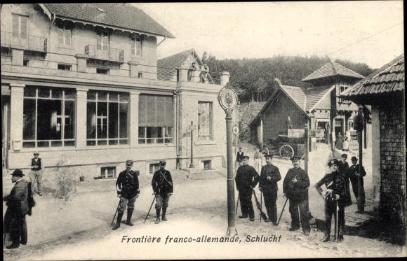 KP La Gorge Vosges, Frontiere franco allemande, granica Niemcy Francja, posterunek graniczny