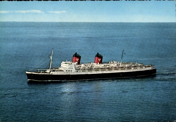 Postcard Express Steamer Hanseatic, Hamburg Atlantic Line