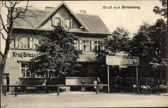 Ak Brieselang in Havelland, Gasthof Krug Brieselang