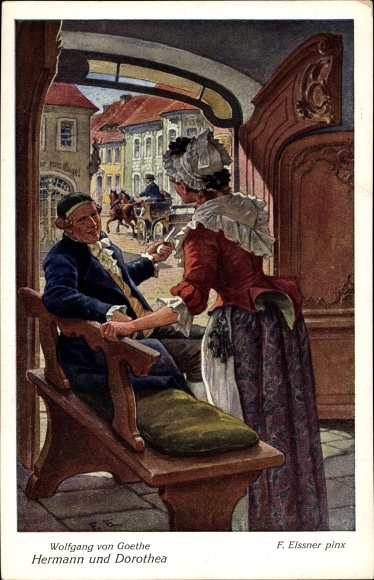 Artist PC Elßner, F., Wolfgang von Goethe, Hermann and Dorothea, series 132 no. 3748