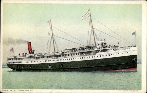 Postcard steamer SS Tionesta