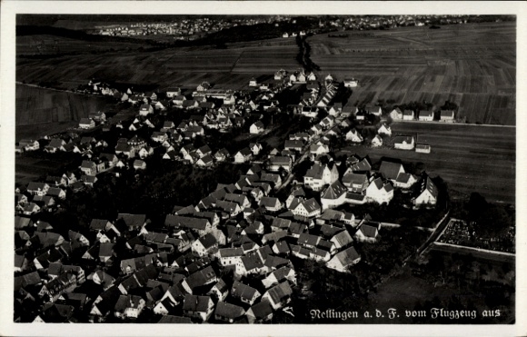 Postcard Nellingen on the Fildern Ostfildern, aerial photograph