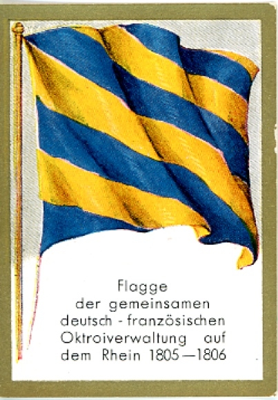 Historical flags collection picture 170, German-French flag. Octroi administration on the Rhine 1805/06