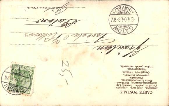 Postcard Berlin Spandau, Breitestraße, Department Store M. Hirsch, Shop Hermann Mund