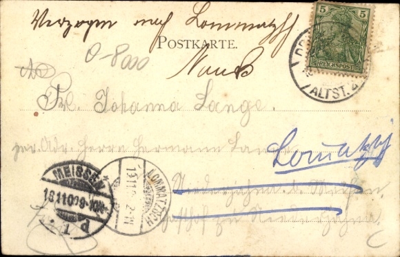 Postcard Dresden Old Town, Chemnitzer Straße