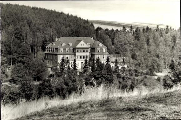 Ak Trautenstein Oberharz am Brocken, kuuroord in het bos, historische architectuur, bosrijke omgeving...