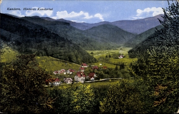 Postcard Kandern in the Black Forest Baden, Hinteres Kandertal