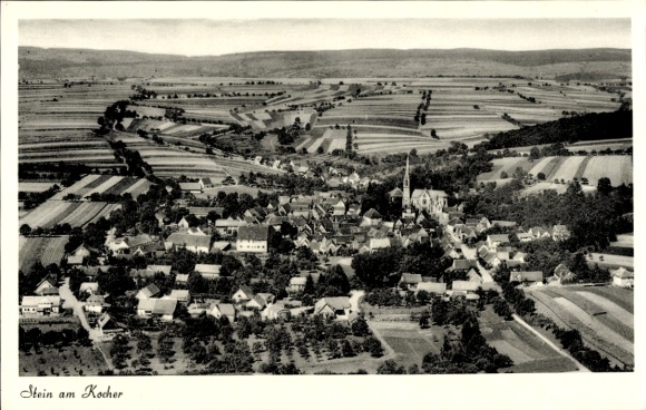 Postcard Stein Neuenstadt am Kocher Württemberg, aerial photo