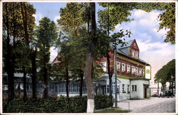 Postcard Zwönitz in the Ore Mountains Saxony, Gasthaus Feldschlösschen