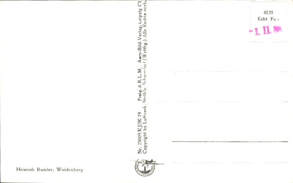 Postcard Weidenberg in Upper Franconia, aerial photograph