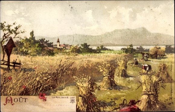 Artist PC Guggenberger, Thomas, month of August, harvest, allegory