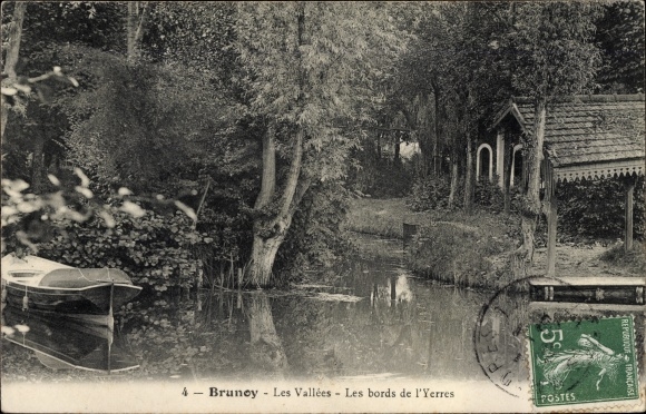 Ak Brunoy Essonne, Les Vallées, Les Bords de l&#39;Yerres
